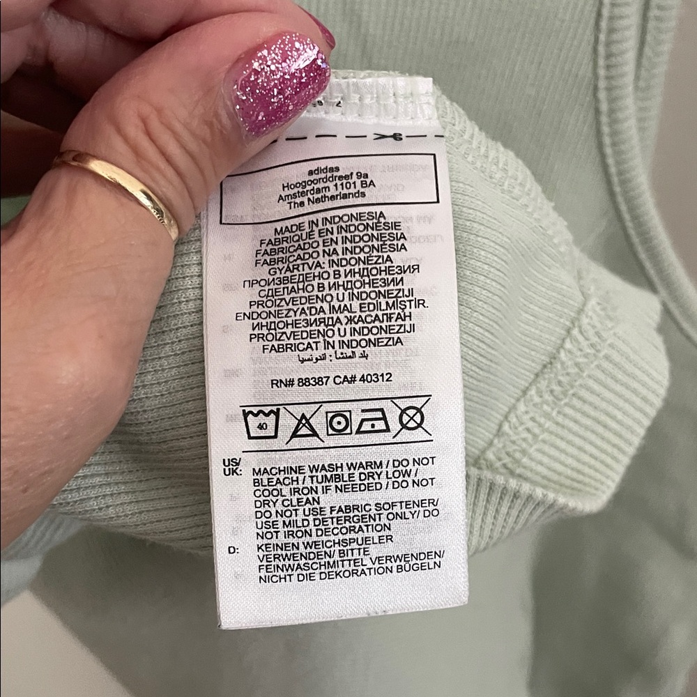 Adidas Women's Light Green Tank Top - Picture 5 of 5